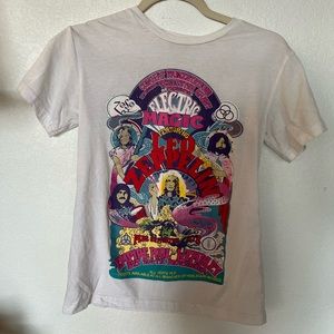 Led Zepplin ladies white band t shirt. Size small. 100% cotton.